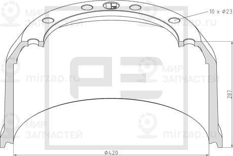 Тормозной барабан PE 04661610A