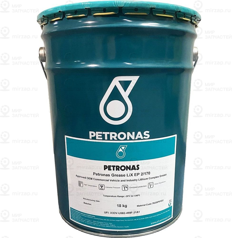 Смазка Многоцелевая Petronas Grease Lix Ep 2/170 18Kg
 PETRONAS 78226P61EU
