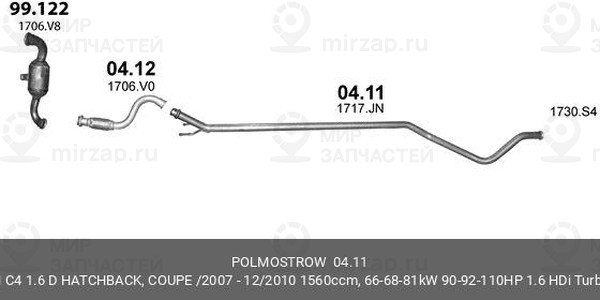 Запчасть POLMOSTROW 0411