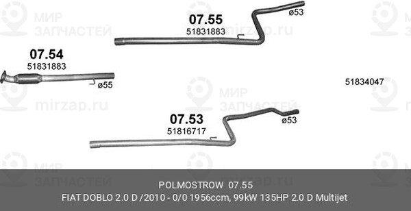 Запчасть POLMOSTROW 0755