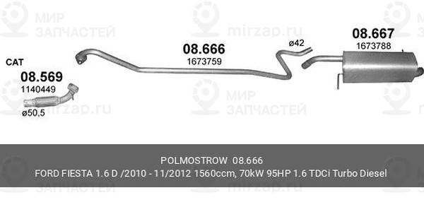 Запчасть POLMOSTROW 08666
