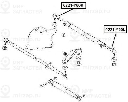 Наконечник поперечной рулевой тяги ASVA 0221Y60L