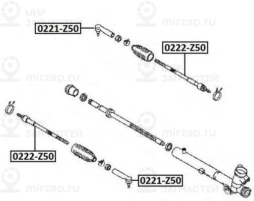 Наконечник поперечной рулевой тяги ASVA 0221Z50