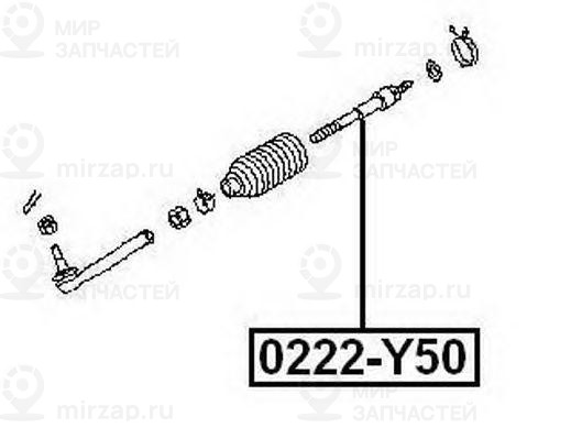 Осевой шарнир, рулевая тяга ASVA 0222Y50