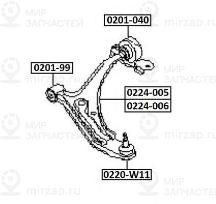 Запчасть ASVA 0224006