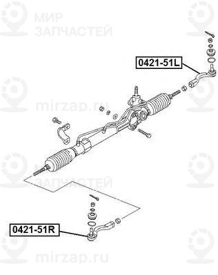 Наконечник поперечной рулевой тяги ASVA 042151L