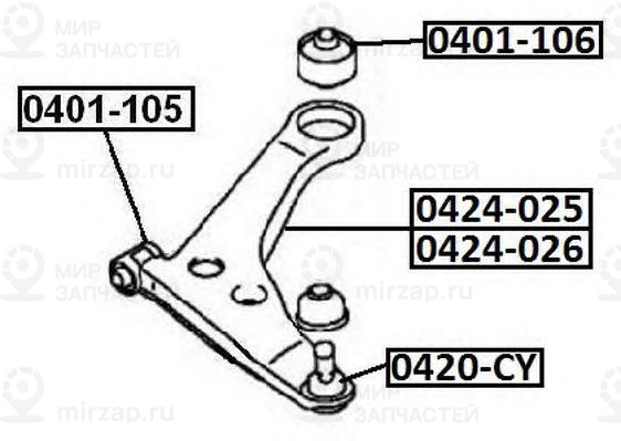 Запчасть ASVA 0424011