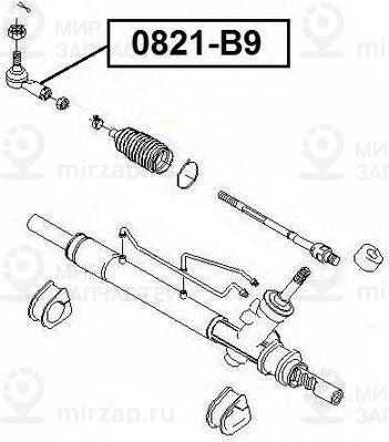 Наконечник поперечной рулевой тяги ASVA 0821B9