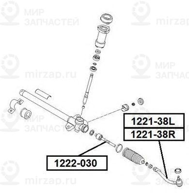 Наконечник поперечной рулевой тяги ASVA 122138R