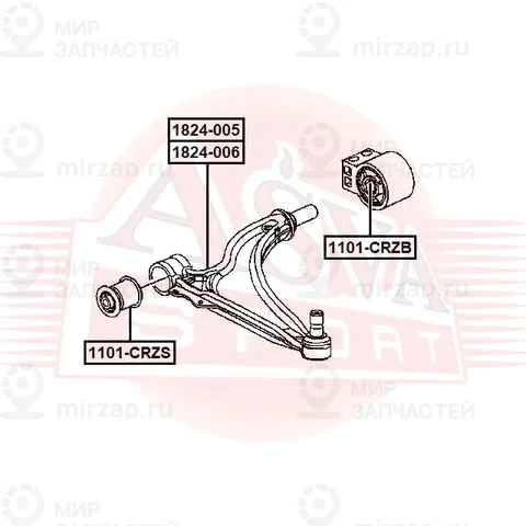 Рычаг независимой подвески колеса ASVA 1824006