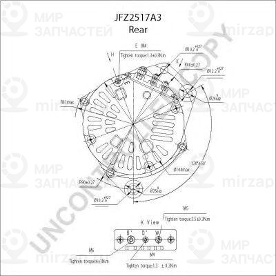 Запчасть PRESTOLITE ELECTRIC JFZ2517A3