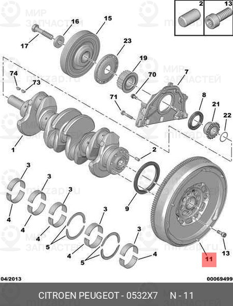 Запчасть PSA 0532X7