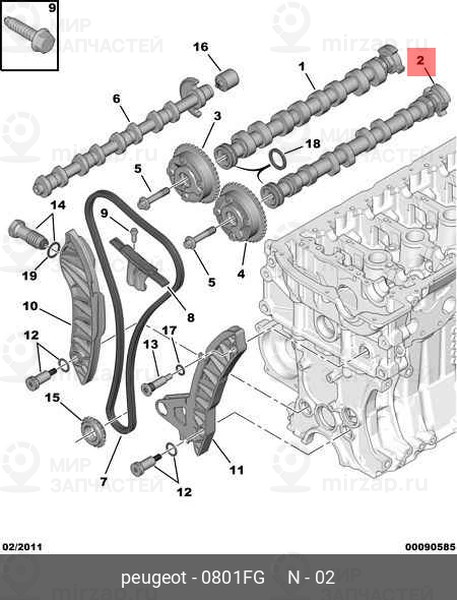 Запчасть PSA 0801FG