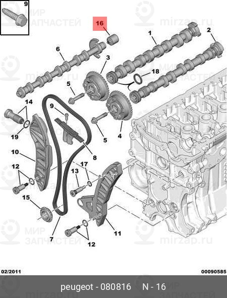 Запчасть PSA 080816