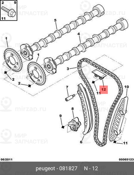 Запчасть PSA 081827