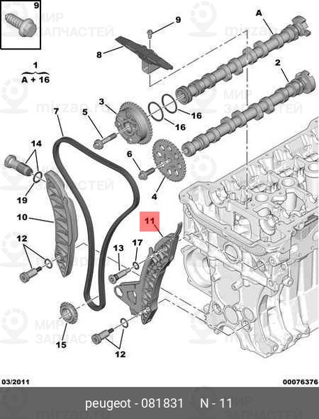 Запчасть PSA 081831