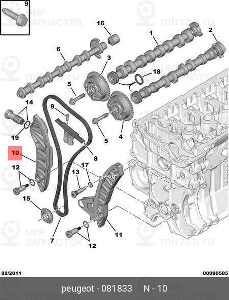Запчасть PSA 081833