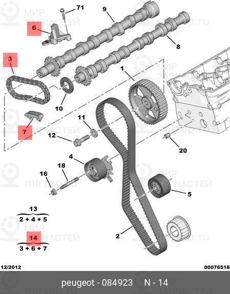 Запчасть PSA 084923