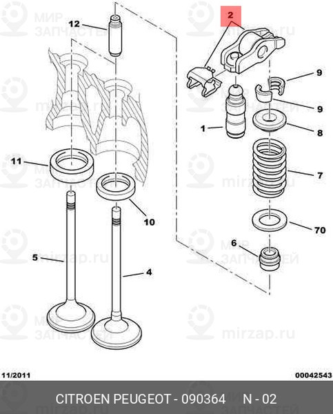Запчасть PSA 090364
