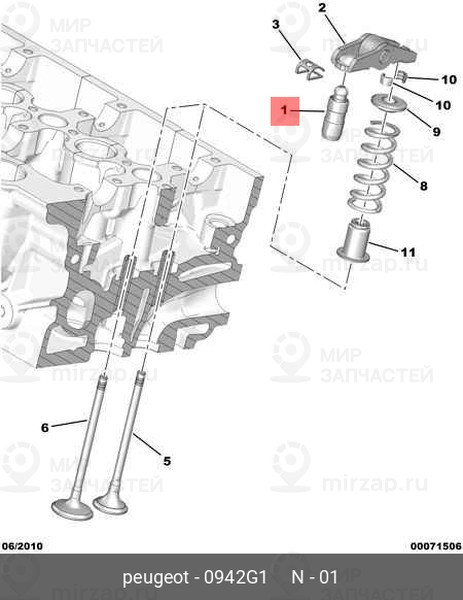 Запчасть PSA 0942G1