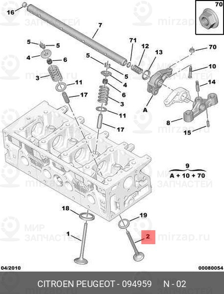 Запчасть PSA 094959