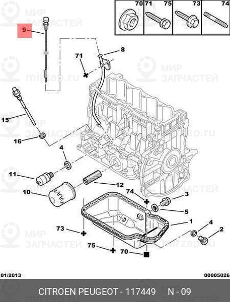 Запчасть PSA 117449