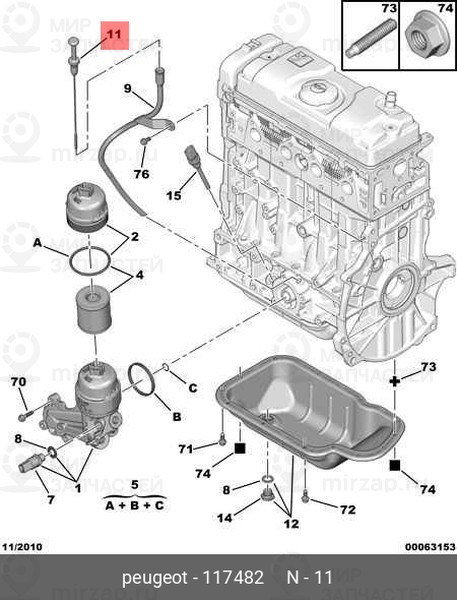 Запчасть PSA 117482