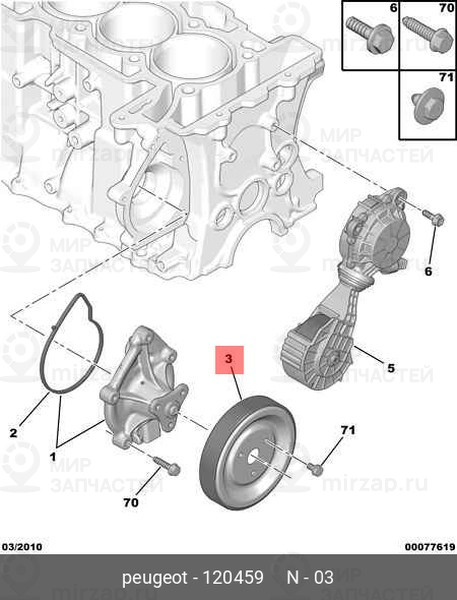 Запчасть PSA 120459