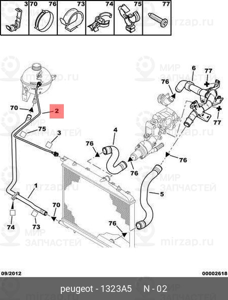Запчасть PSA 1323A5