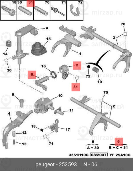 Запчасть PSA 252593