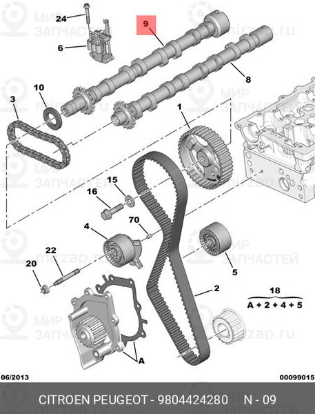 Запчасть PSA 9804424280
