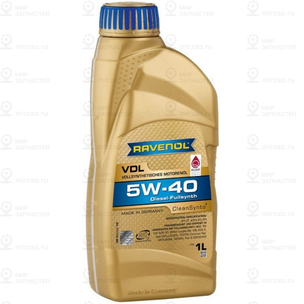 Моторное Масло Ravenol Vdl Sae 5W-40 ( 1Л) New RAVENOL 4014835723719