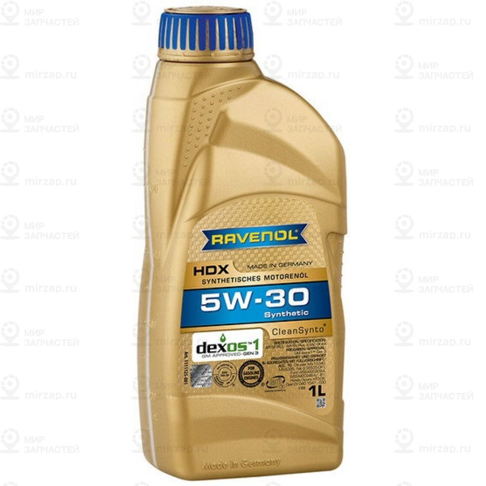 Масло Моторное Синтетическое Hdx 5W-30 1 Л RAVENOL 4014835858541