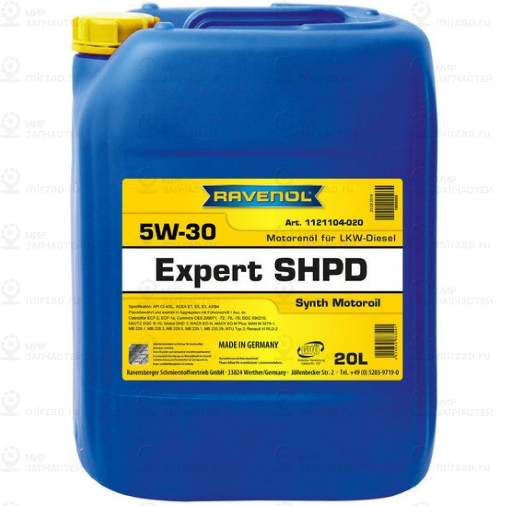 Моторное Масло Ravenol Expert Shpd Sae 5W-30 (20Л)
 RAVENOL 4014835863491