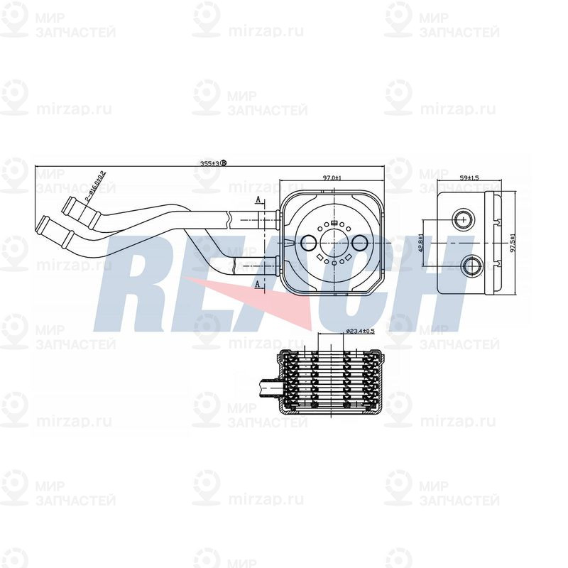 Радиатор масла двигателя REACH 12411097