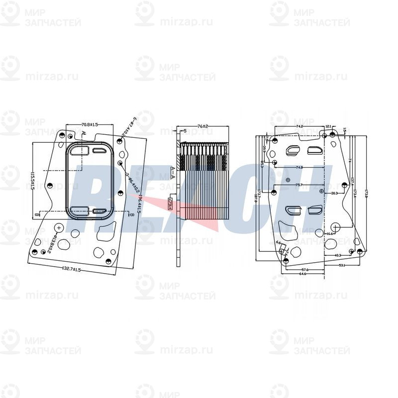 Радиатор масла двигателя REACH 12411103