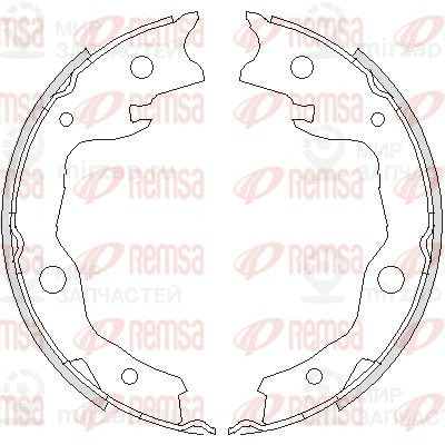 Барабанная тормозная колодка, стояночный тормоз REMSA 475200