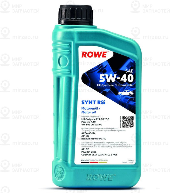 Моторное масло ROWE 20068001099