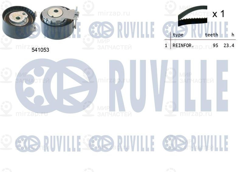 Комплект ремня ГРМ RUVILLE 550119