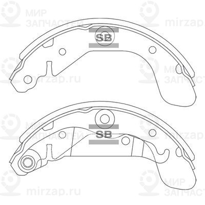 Комплект тормозных колодок SANGSIN SA256