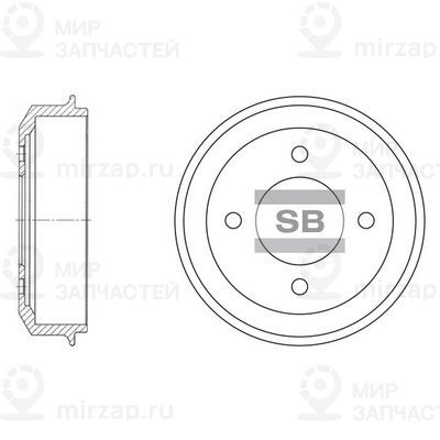 Тормозной барабан SANGSIN SD1003