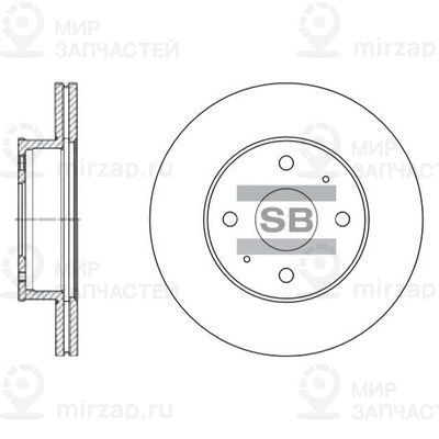 Тормозной диск SANGSIN SD1004