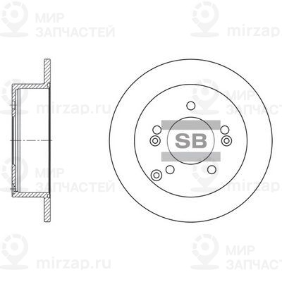 Тормозной диск SANGSIN SD1024