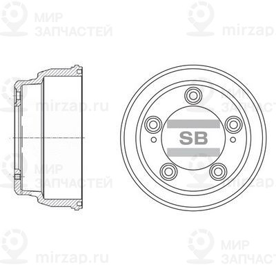 Тормозной барабан SANGSIN SD1035