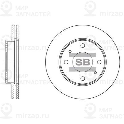 Тормозной диск SANGSIN SD1043