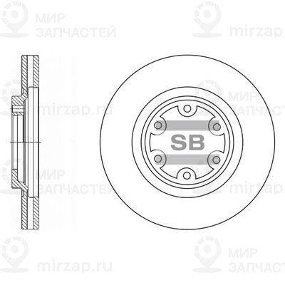 Тормозной диск SANGSIN SD1049