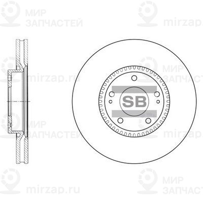 Тормозной диск SANGSIN SD1069