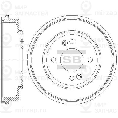 Тормозной барабан SANGSIN SD1079