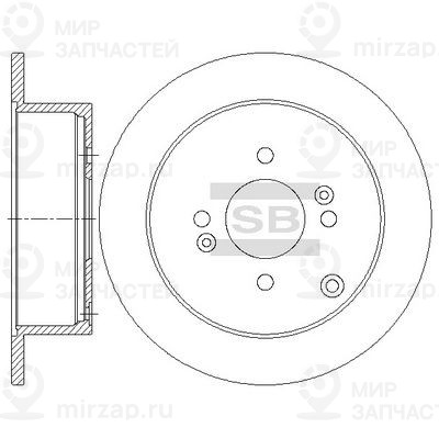Тормозной диск SANGSIN SD1080