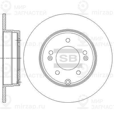 Тормозной диск SANGSIN SD1084